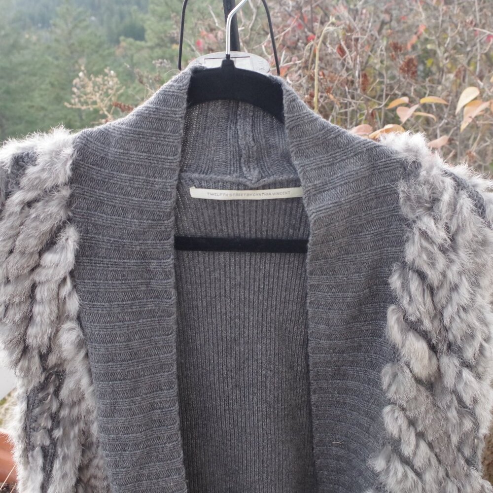 Real Fur& Wool  Vest Twelfth Street By Vincent